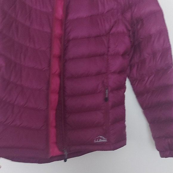 L.L. Bean Women's Purple Jacket 850 Down Filled Puffer Zip Pockets Size Small - Picture 5 of 10